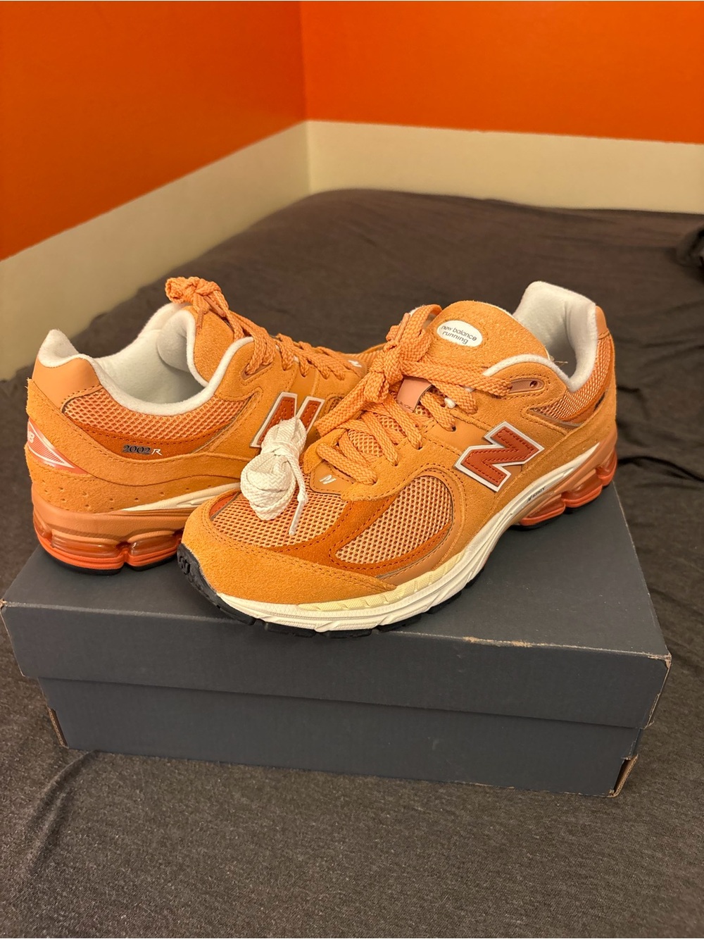 New Balance 2002r Orange Athletic Sneakers